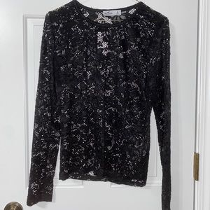 black Hollister lace long sleeve top